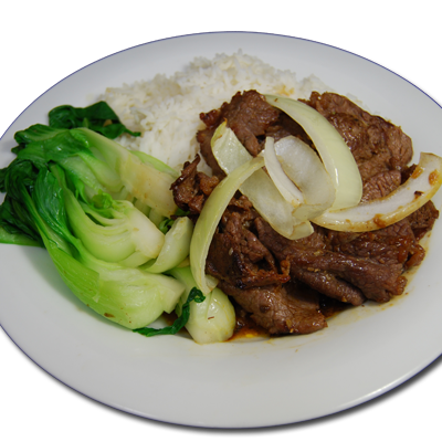 36. Beef & Baby Bokchoy with Rice